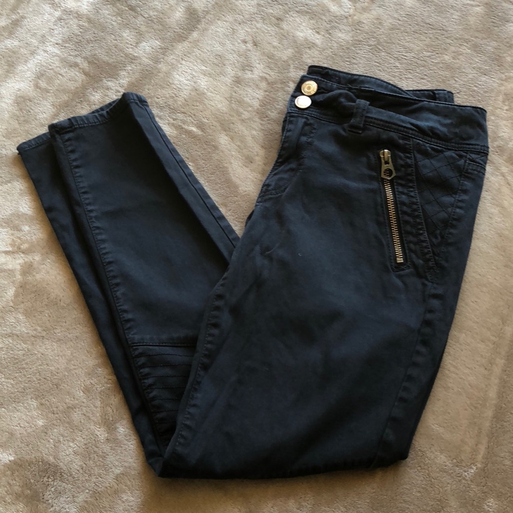 {AEO} Black skinny moto pants